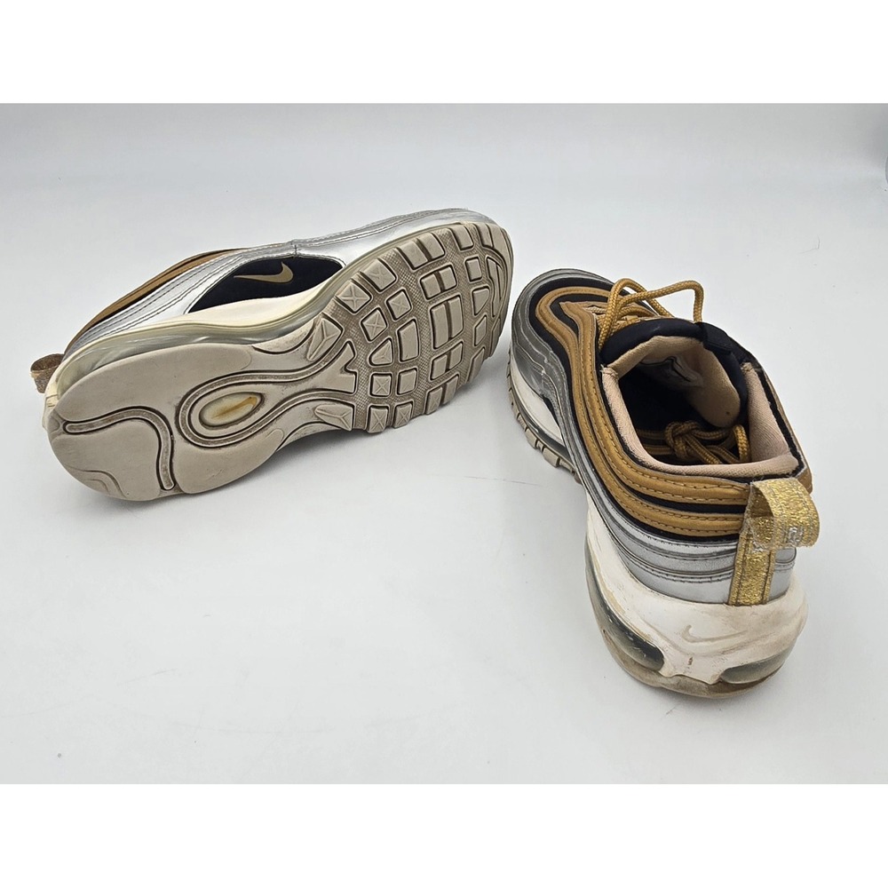Nike Air Max 97 Metallic Gold Silver Training Shoes AQ4137-700 Womens Size‎ 7 - Picture 13 of 14